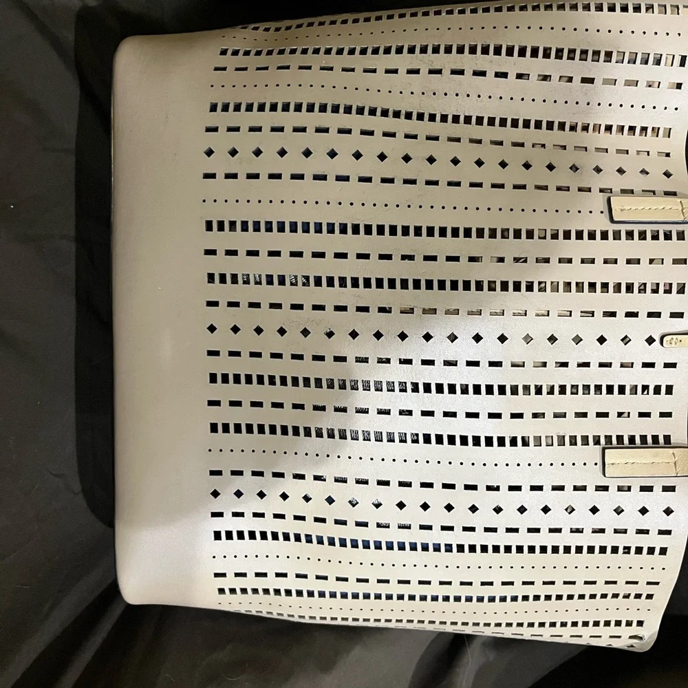 Stuff bundle - Tory Burch Cream Perforated Tote - Picture 12 of 16